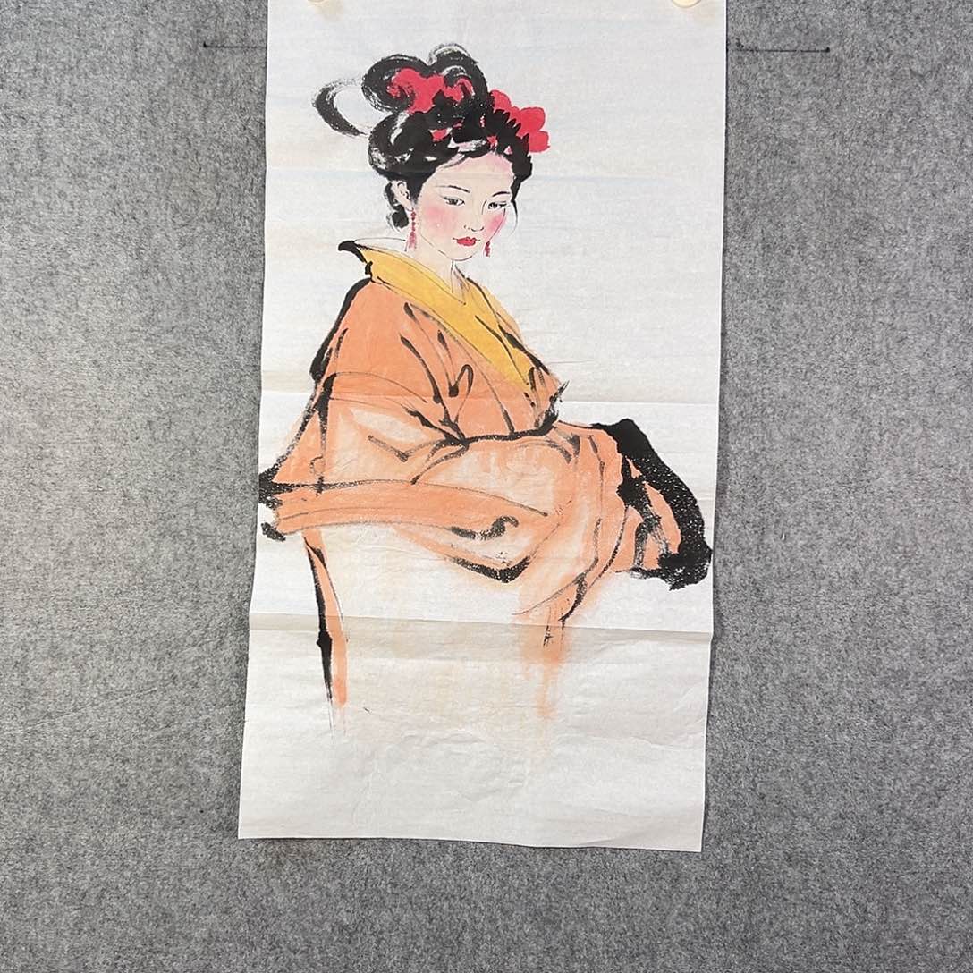 国画350 花鸟在树丛的顶端鸣叫叫声