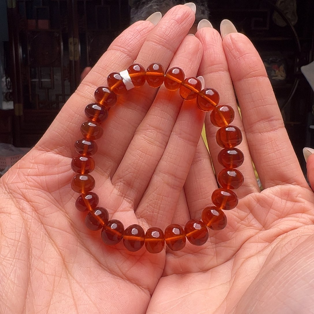 琥珀裸石未镶嵌抚顺琥珀10127。9mm