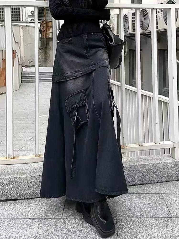 休闲过膝高腰常规包臀开叉薄款厚款半身裙百搭性感风