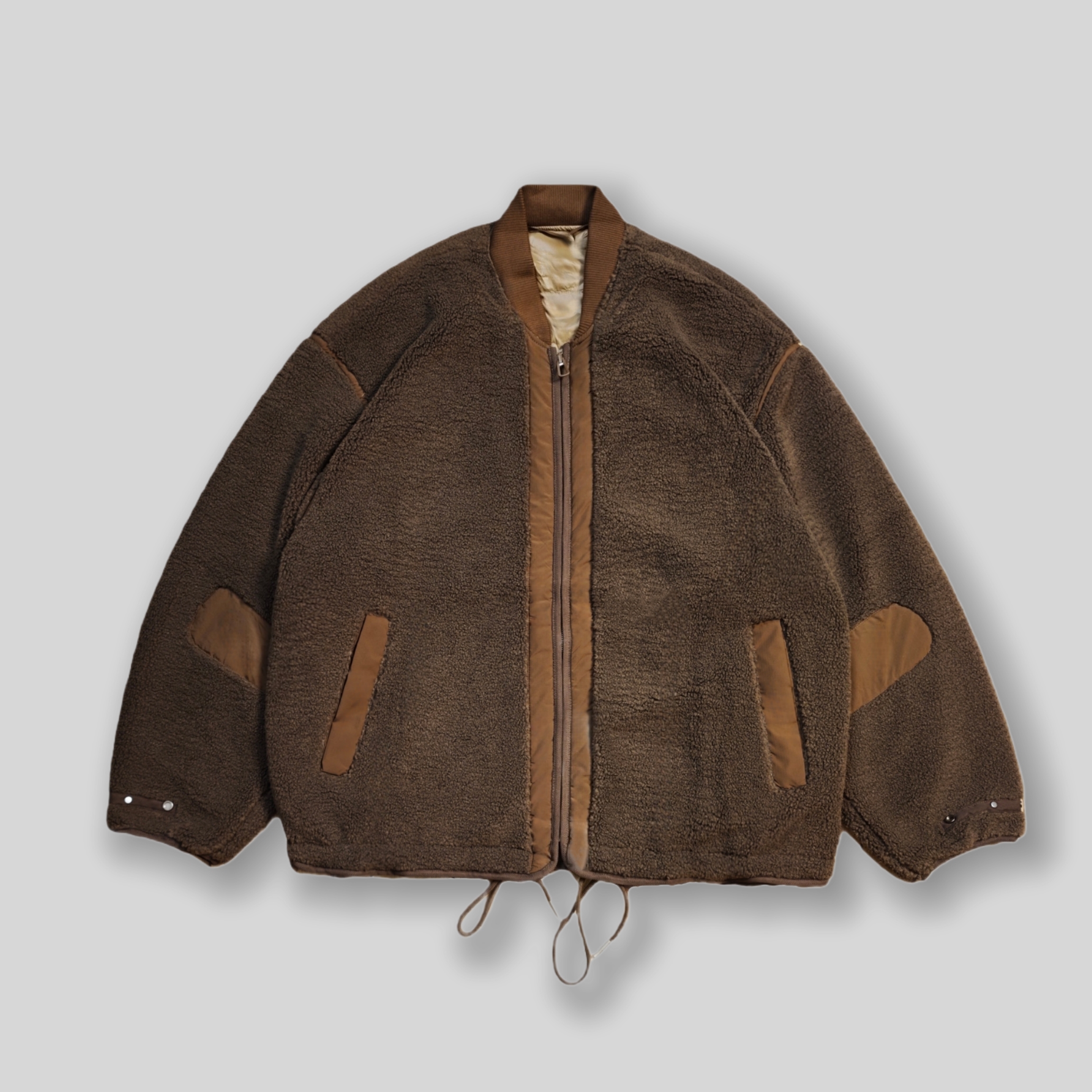 潮牌咖啡色羊羔绒棒球领羽绒服90白鸭绒时尚撞色保暖短款羽绒外套