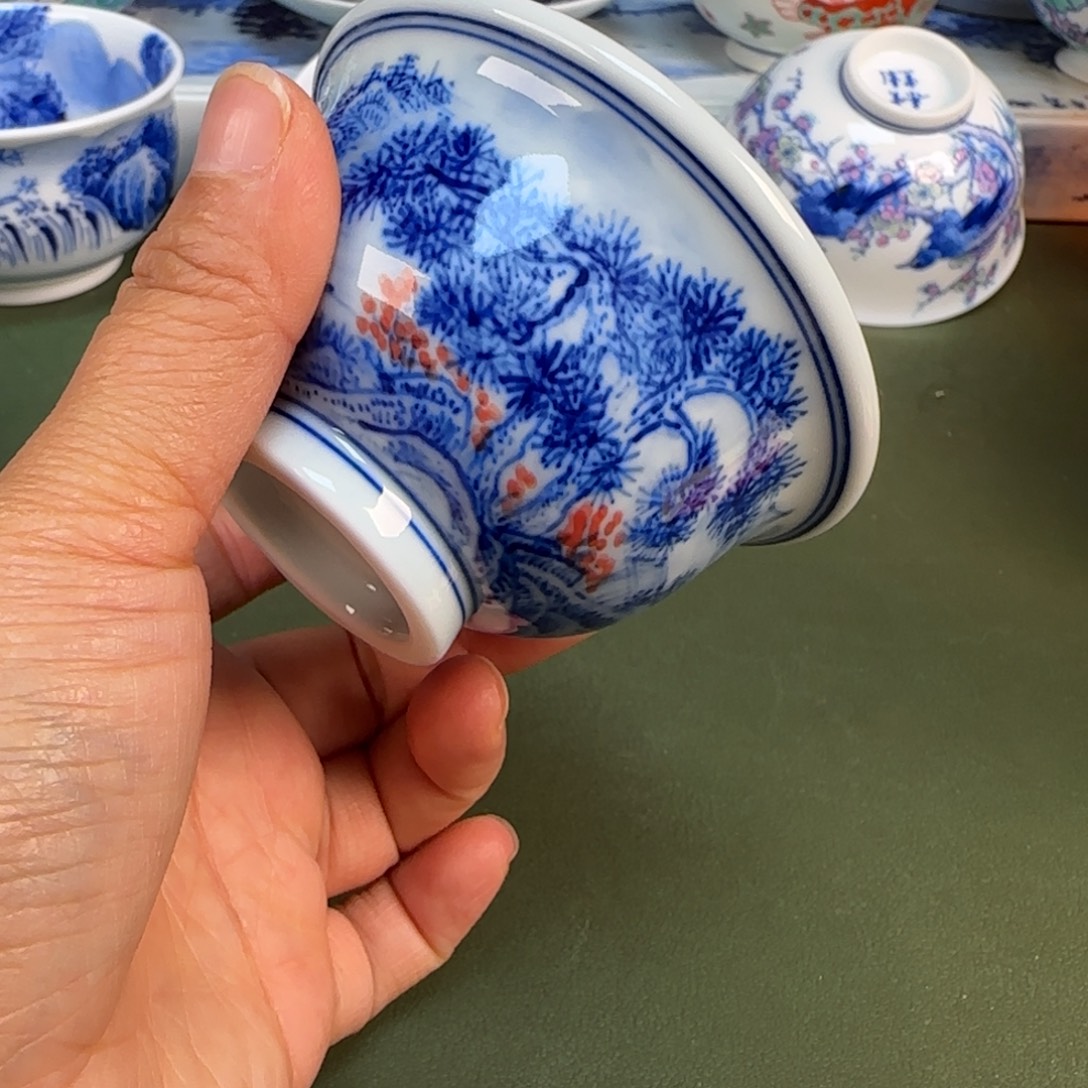 景德镇纯手绘茶具圆圆240