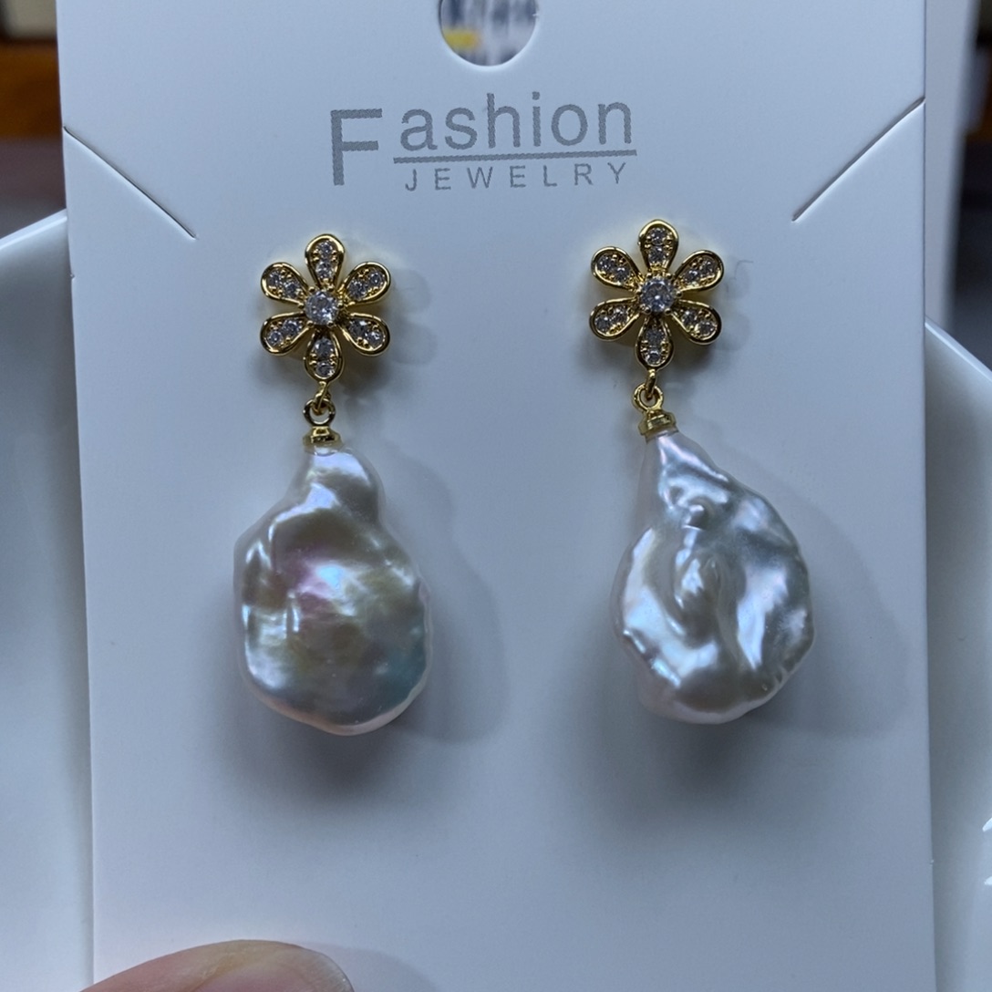 淡水珍珠耳环合金福利670