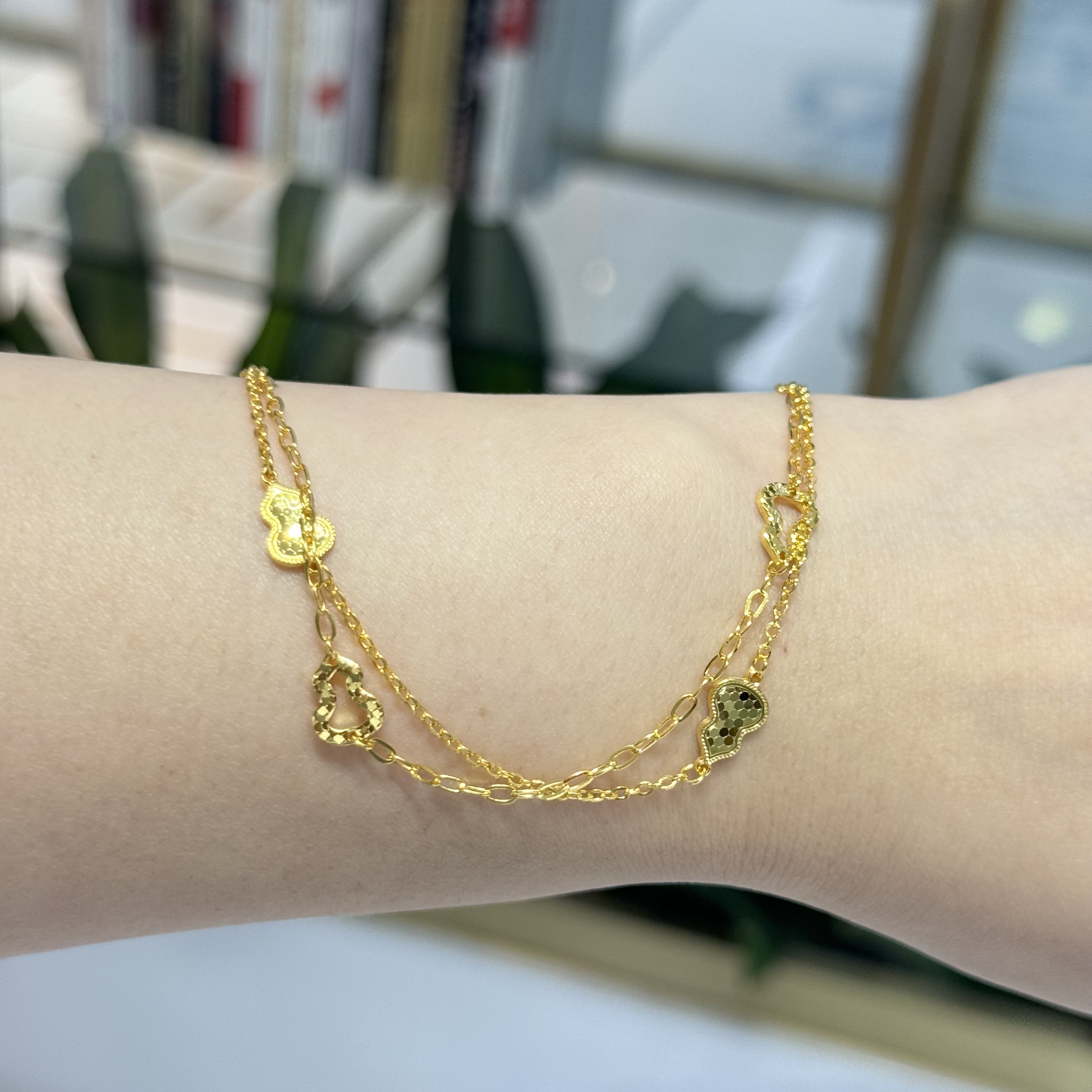 真真专属-B-PT950【PT镂空葫芦双链手链】铂金950