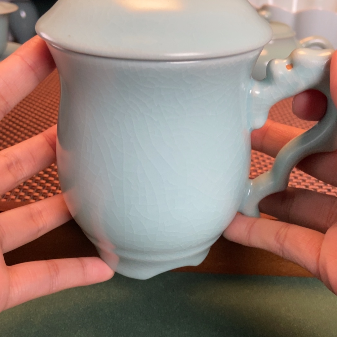 摆件仿古釉瑕疵杯子