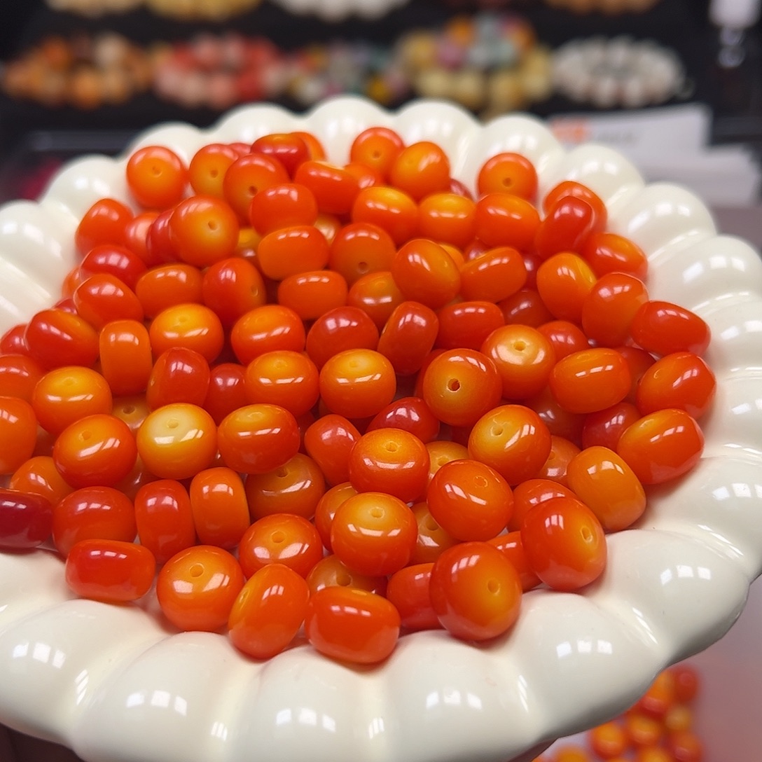 菩提根/象牙果手串110颗金橘药片12尺寸