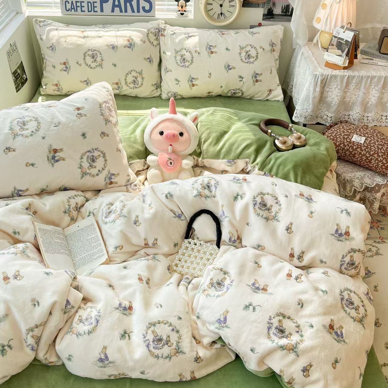 1.5×2米牛奶绒单被套瑕疵款001-100 介意勿拍