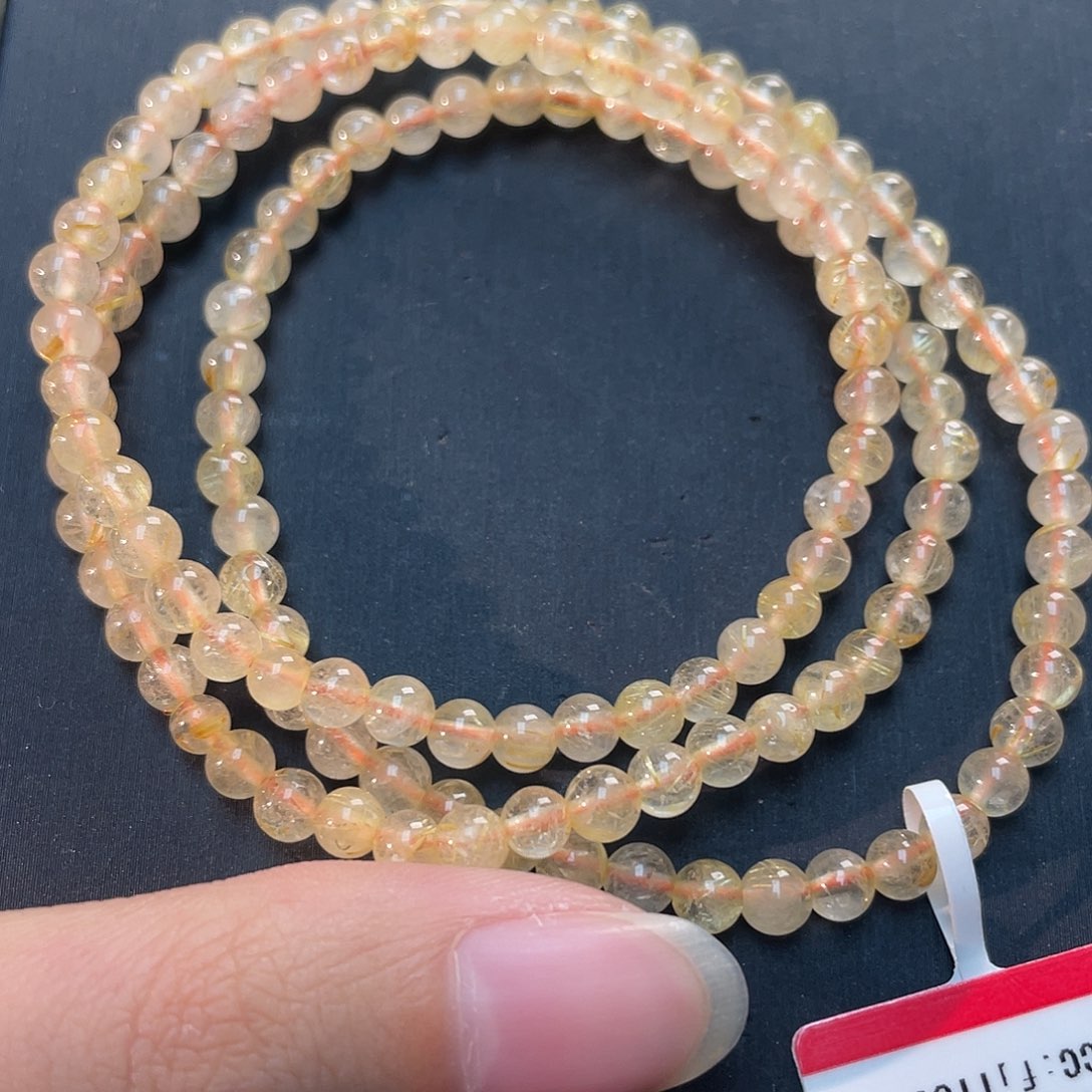 手串未镶嵌水晶发晶多圈fj1163 32号