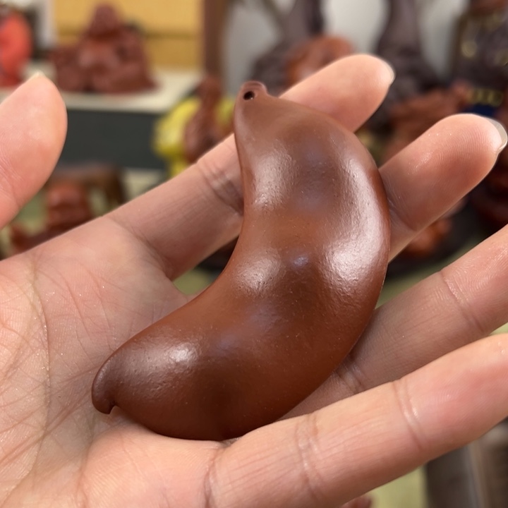 紫砂茶宠紫砂豆子手把件