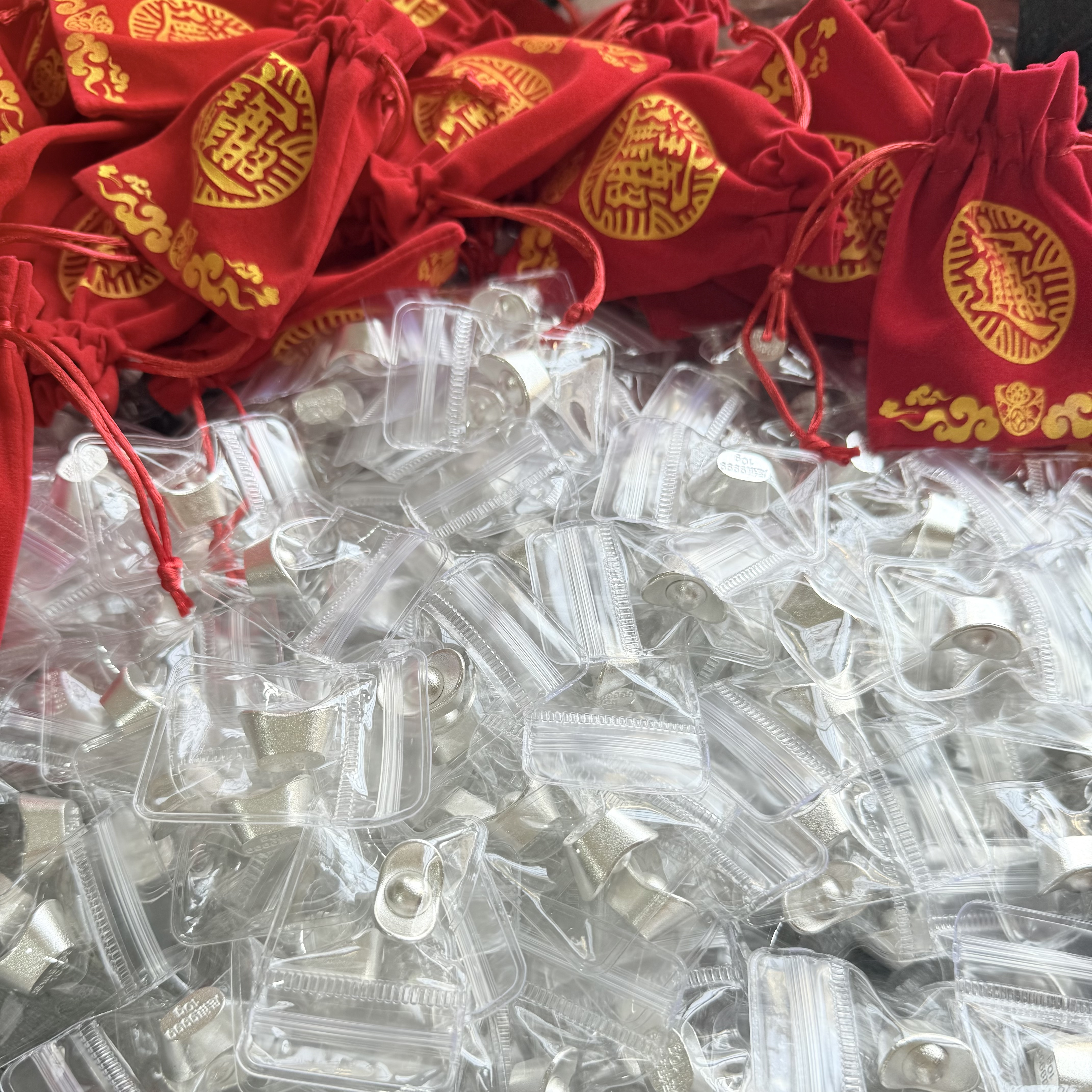 足银银制品 足银9999招財进寳银元宝锭子实心10g财高八斗婚庆送礼