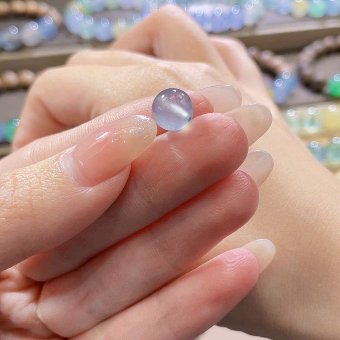 翡翠未镶嵌手链卡8.8蓝钢