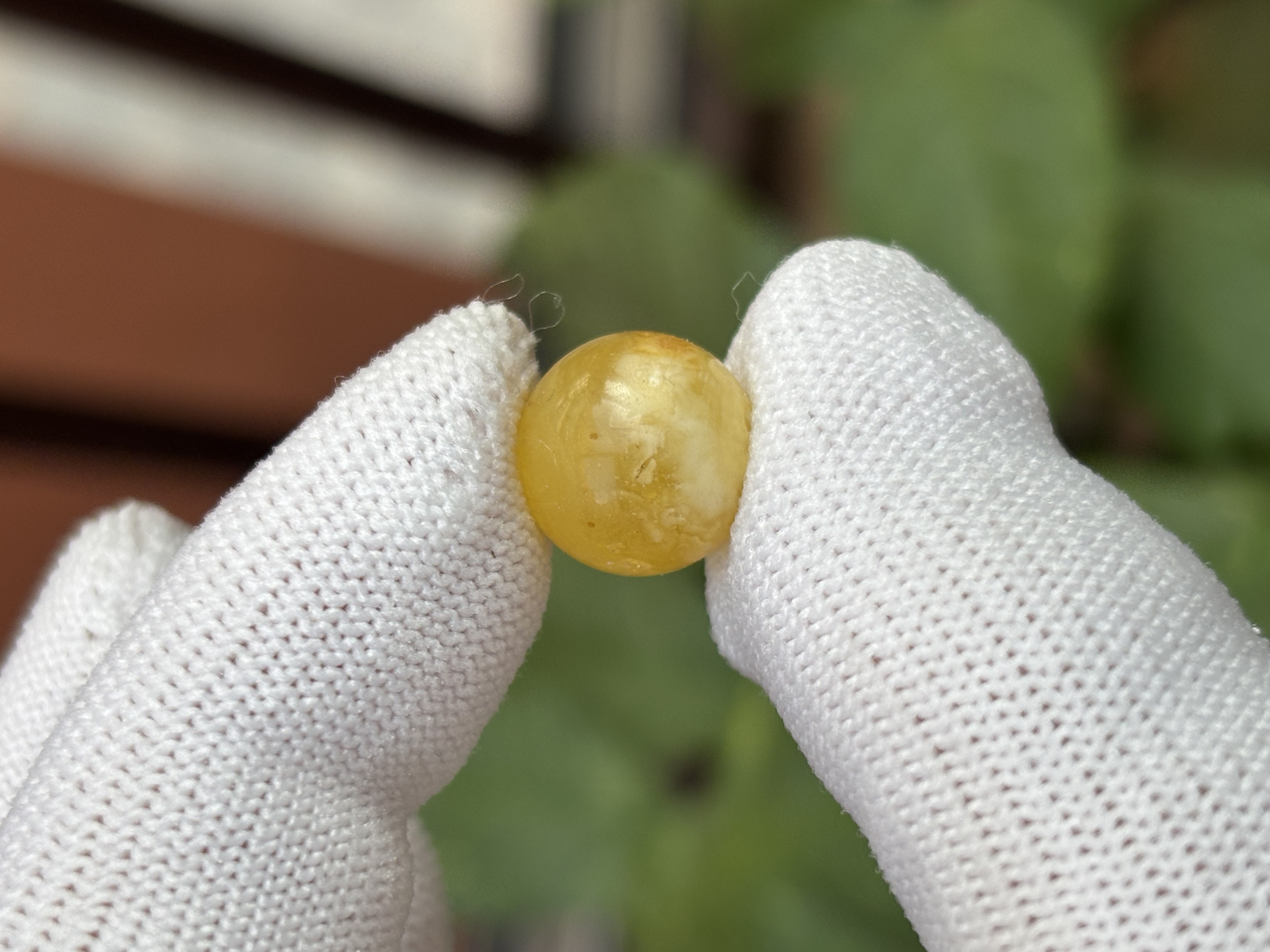 5388天然蜜蜡琥珀微瑕圆珠12.2mm
