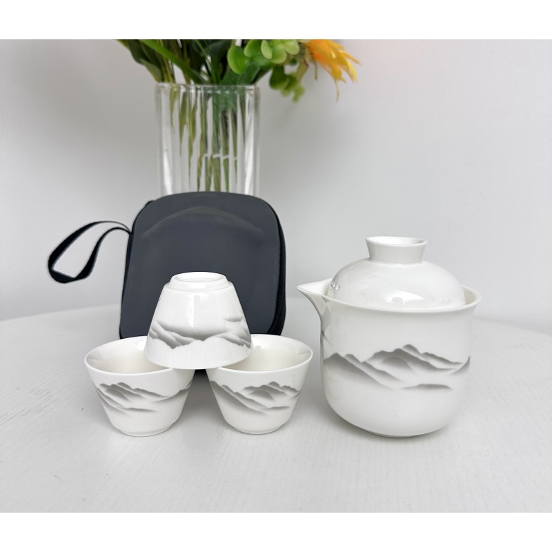 LX133千里江山旅行茶具户外带三杯