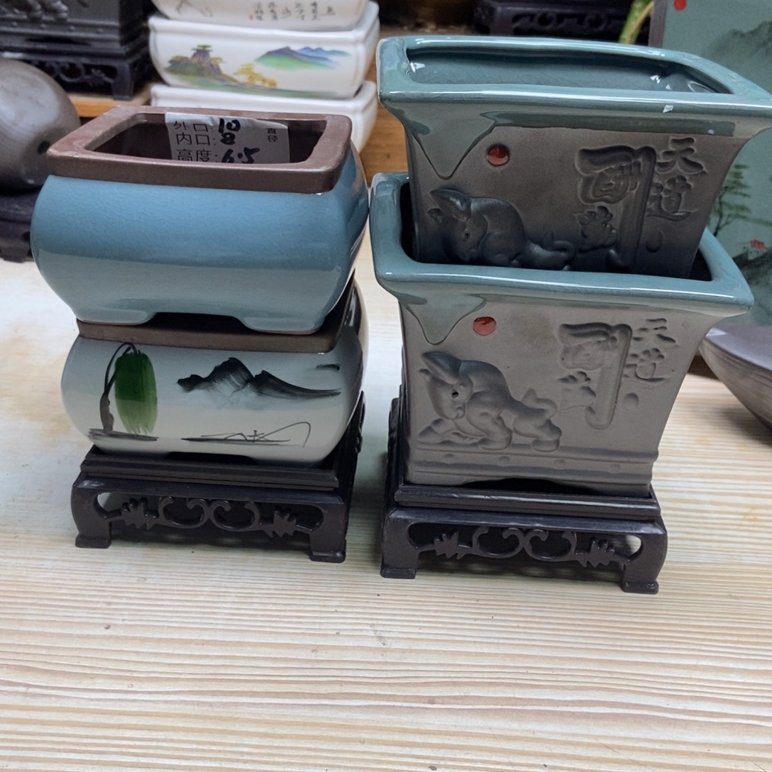 瓷片陶瓷花盆陶瓷艺术