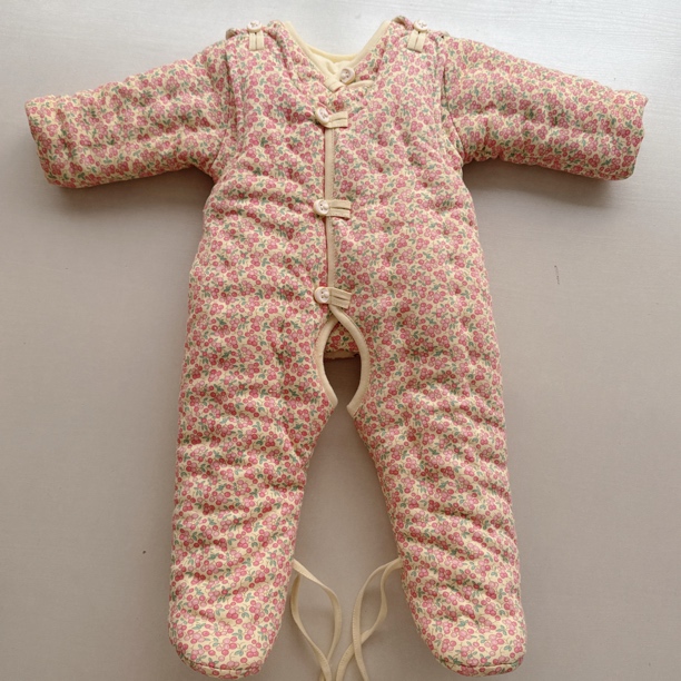 66码1-3个月左右穿李大姐手工棉花衣服分体款新疆长绒棉花