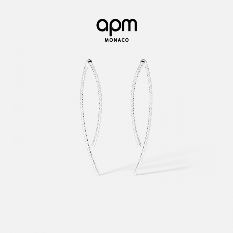 APM Monaco 简约线条耳环女耳坠明星同款饰品小众高级氛围感配饰