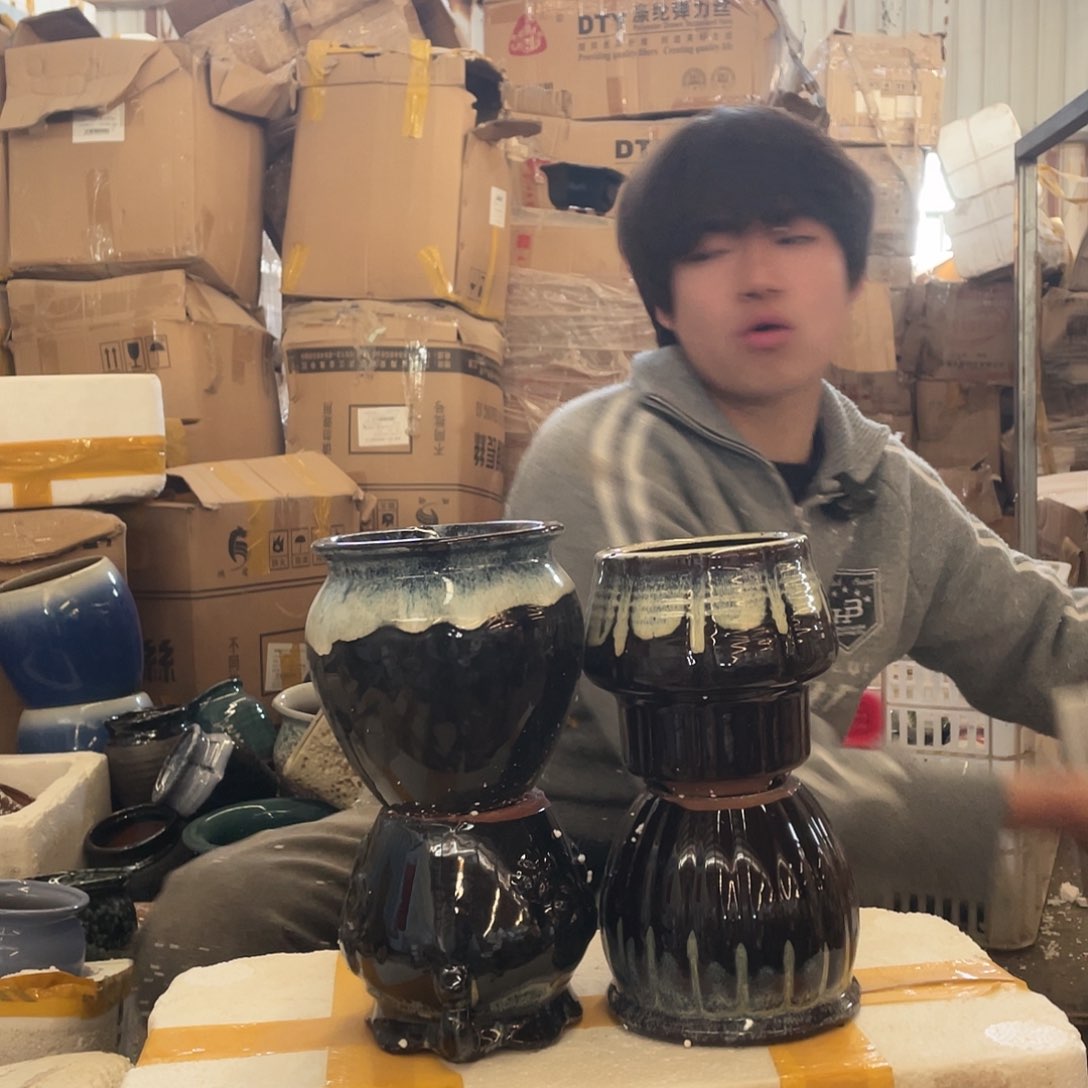 红陶宜兴紫砂花盆