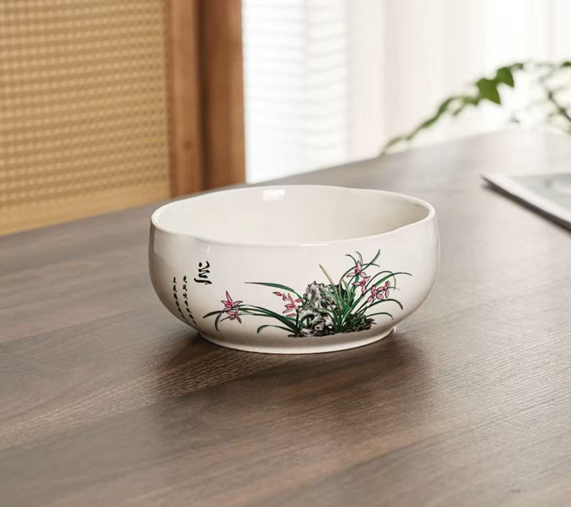 兰-花瓣口茶洗@ZH1218