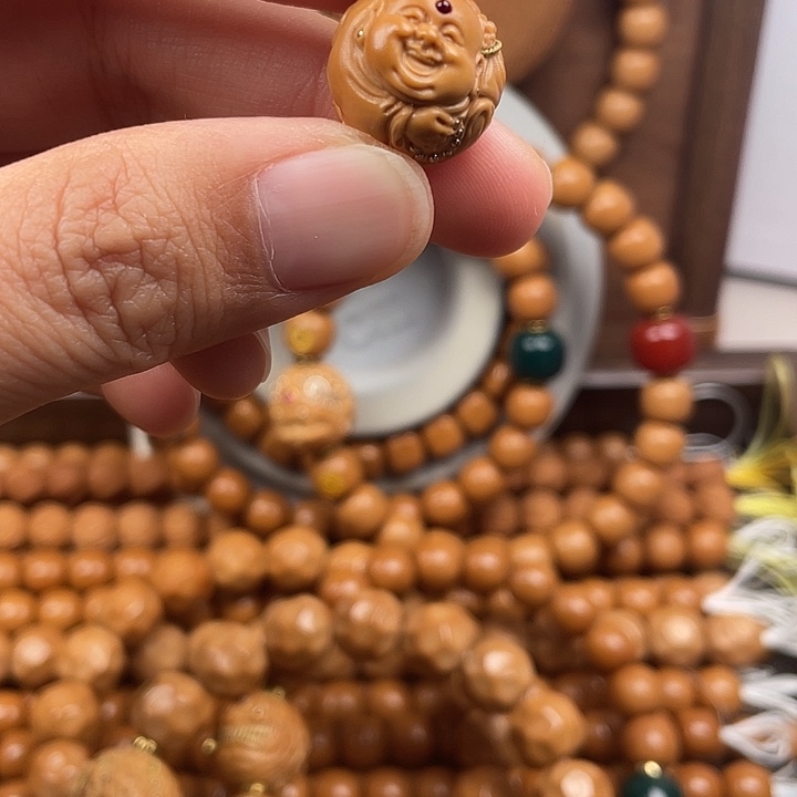 ゛***七吊坠猴头核桃财神