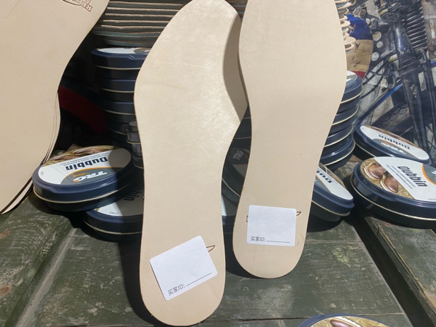 复古植鞣革加厚头层牛皮鞋垫翅膀8758111透气减震工装靴男真皮