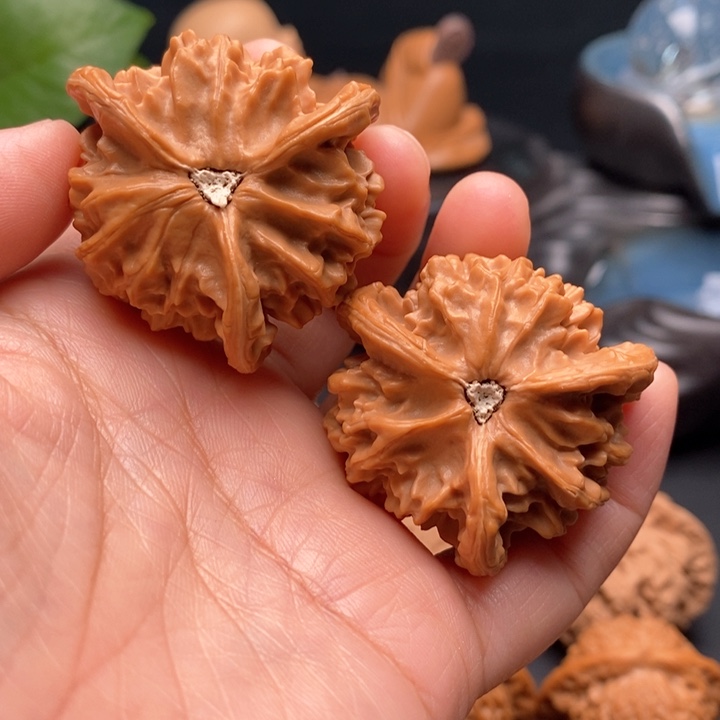 文玩核桃把件三棱41尺