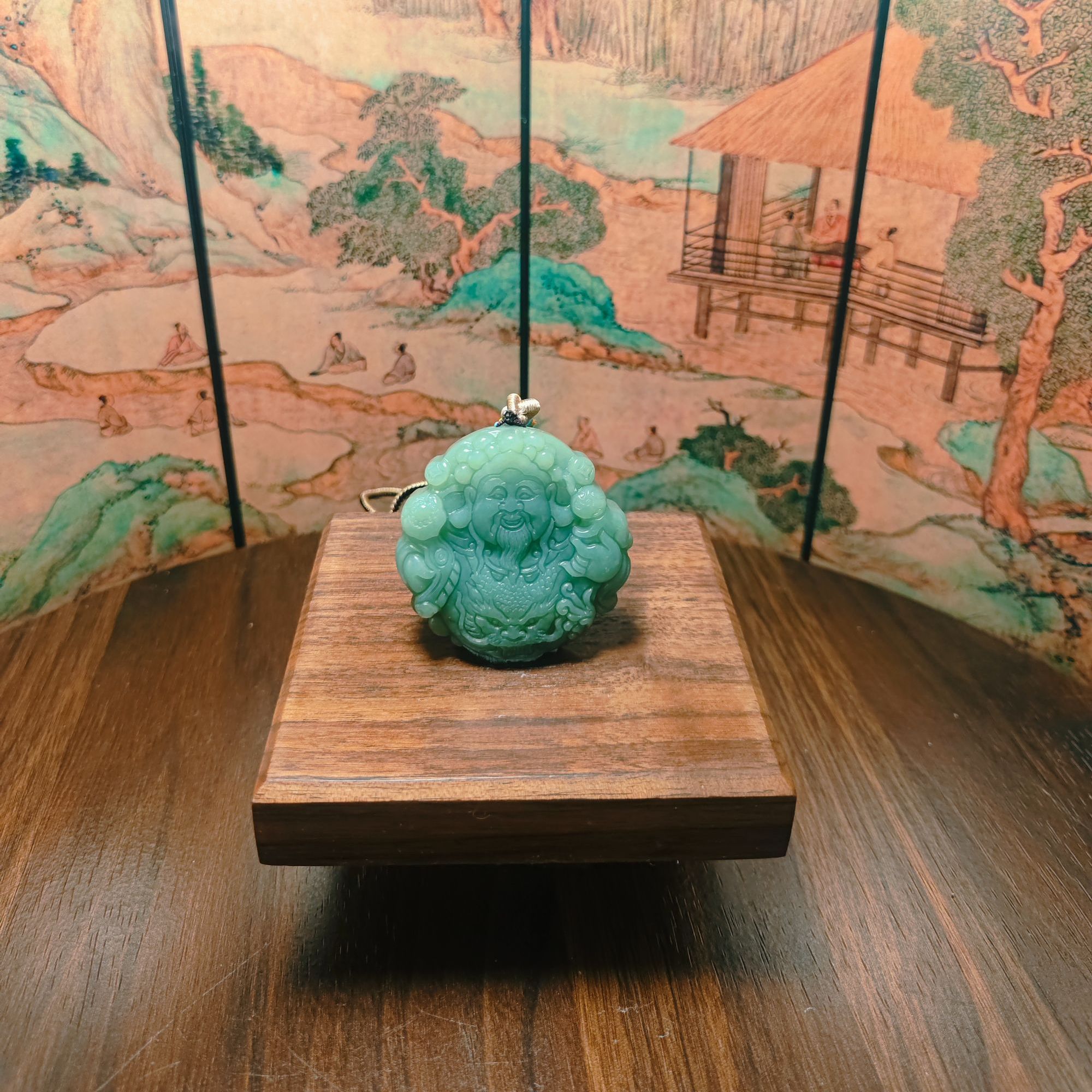 Q和田玉财神吊坠0591