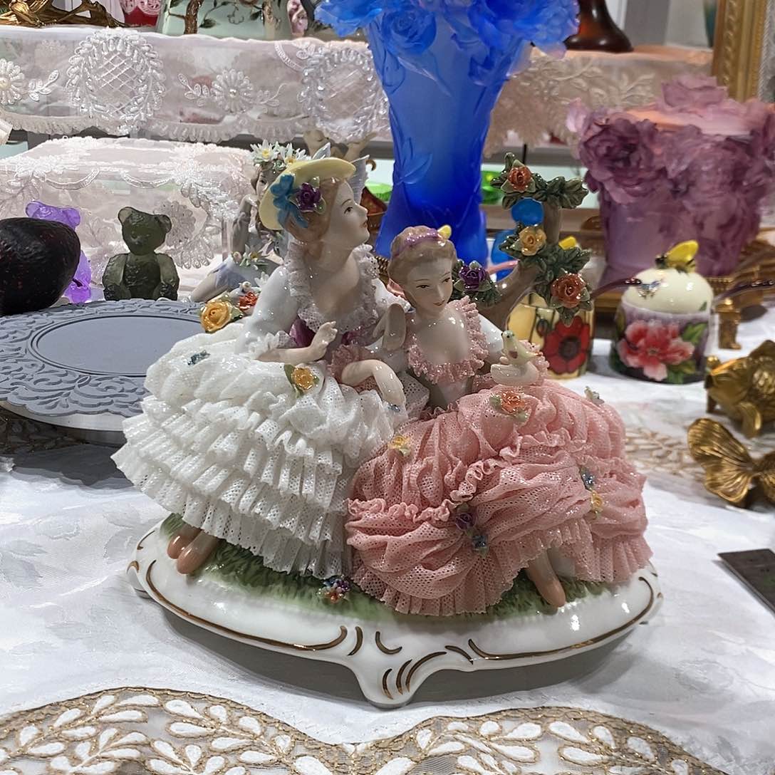 摆件0296蕾丝娃娃双人姐妹款礼盒装