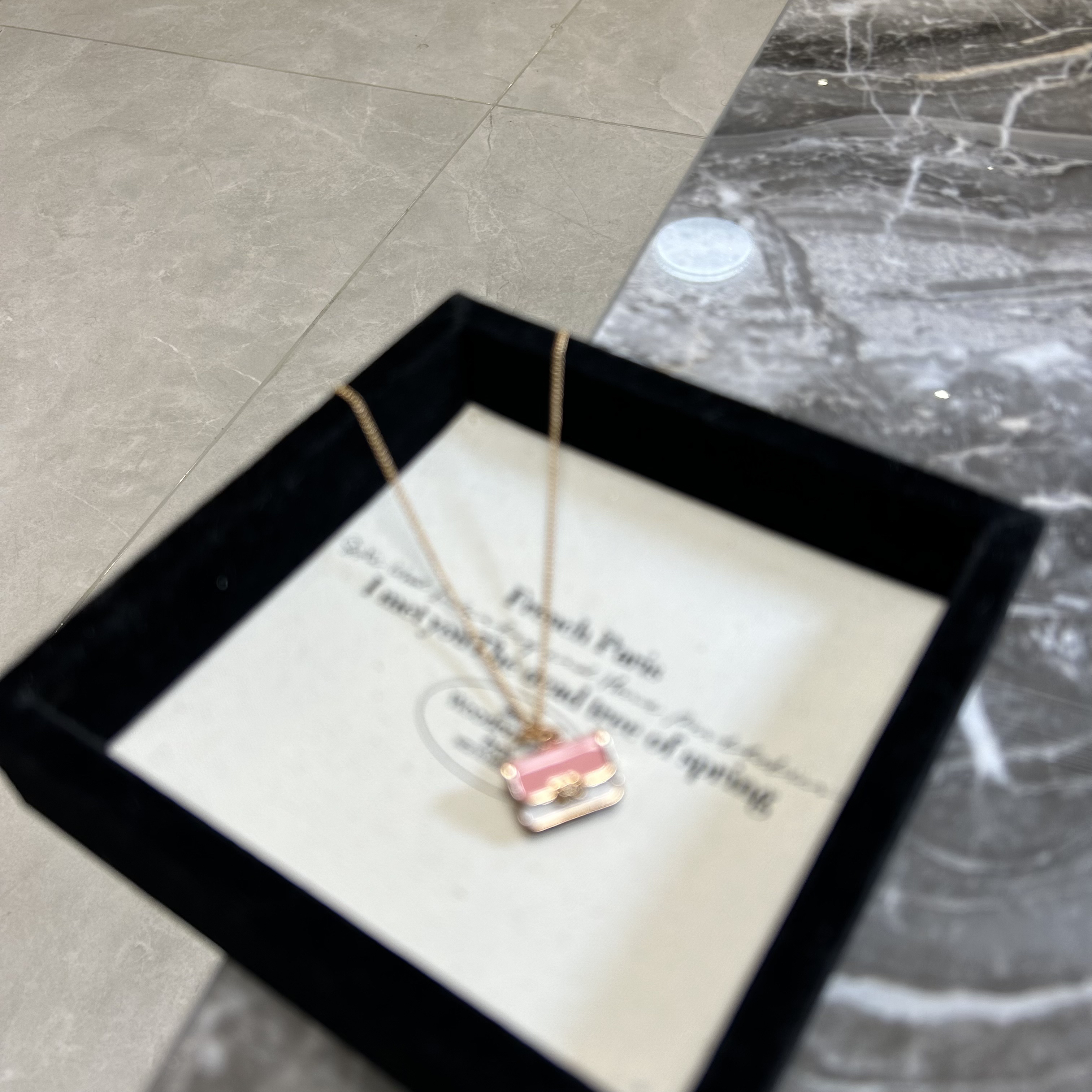 铜合金项链 双C凯包包项链XL4085