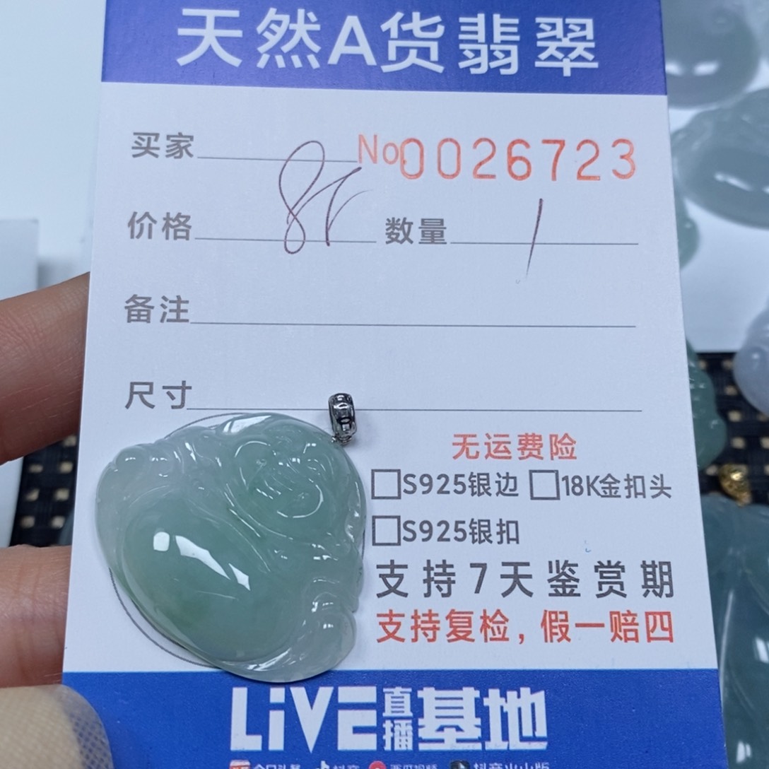 翡翠颈饰未镶嵌天然缅甸翡翠