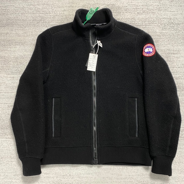 99新 CANADA GOOSE 加拿大鹅 M 黑色泰迪羊羔毛抓绒立领外套 