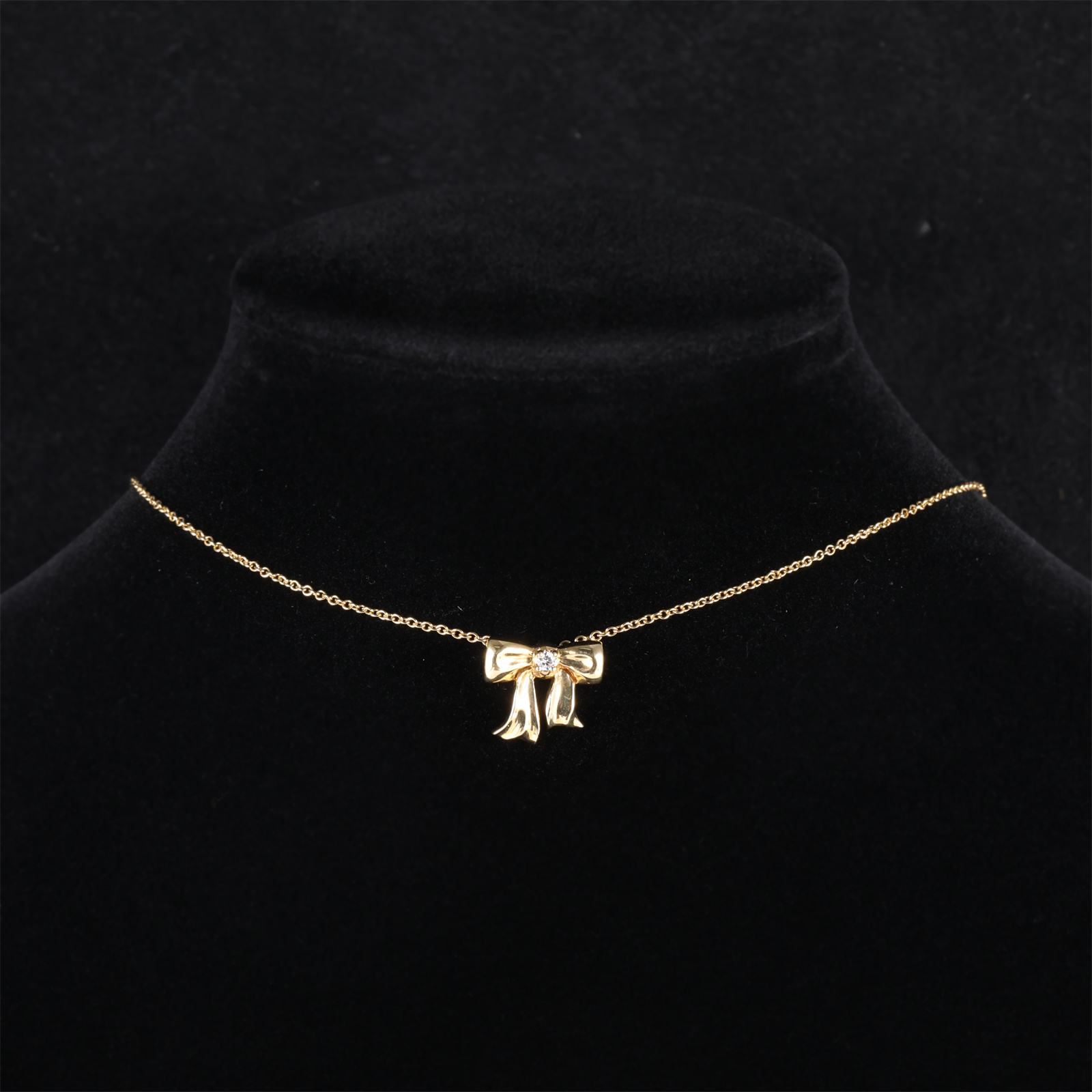 95新 Tiffany & Co./蒂芙尼 小花Jerry iffany Bow 蝴蝶结项链