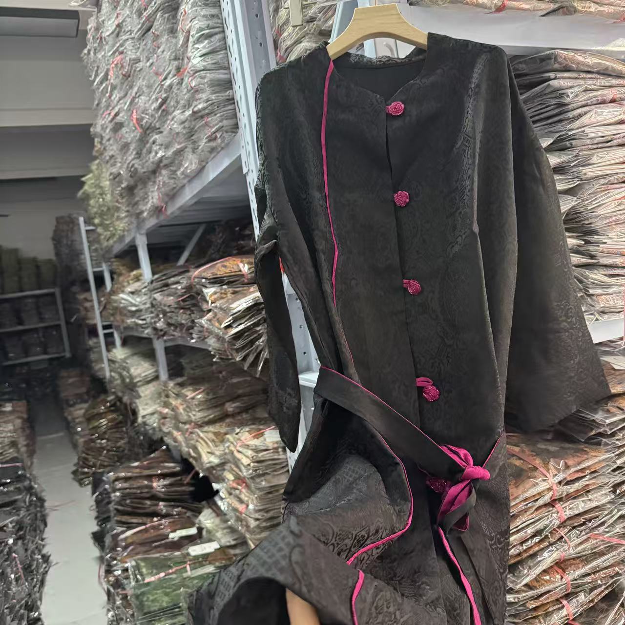 9268款时尚休闲百搭长款风衣外套