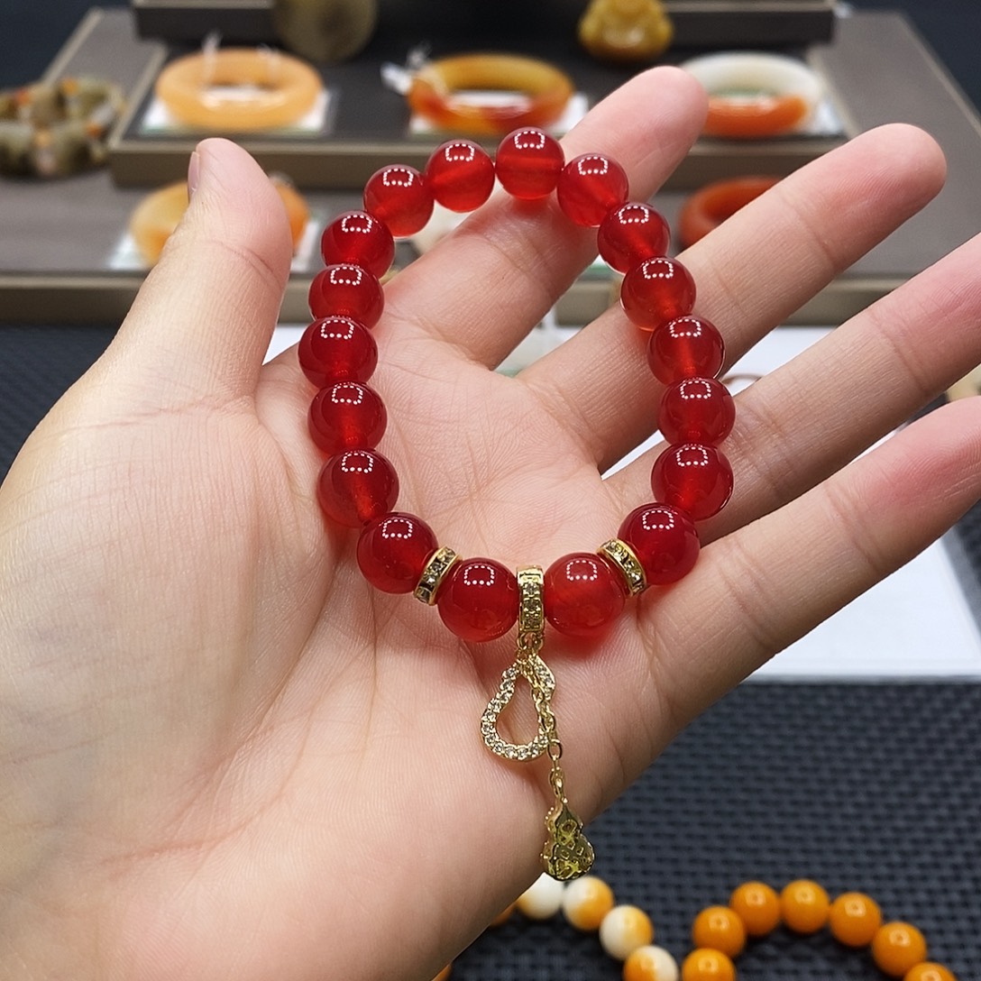 石英质玉（黄龙玉）未镶嵌手镯