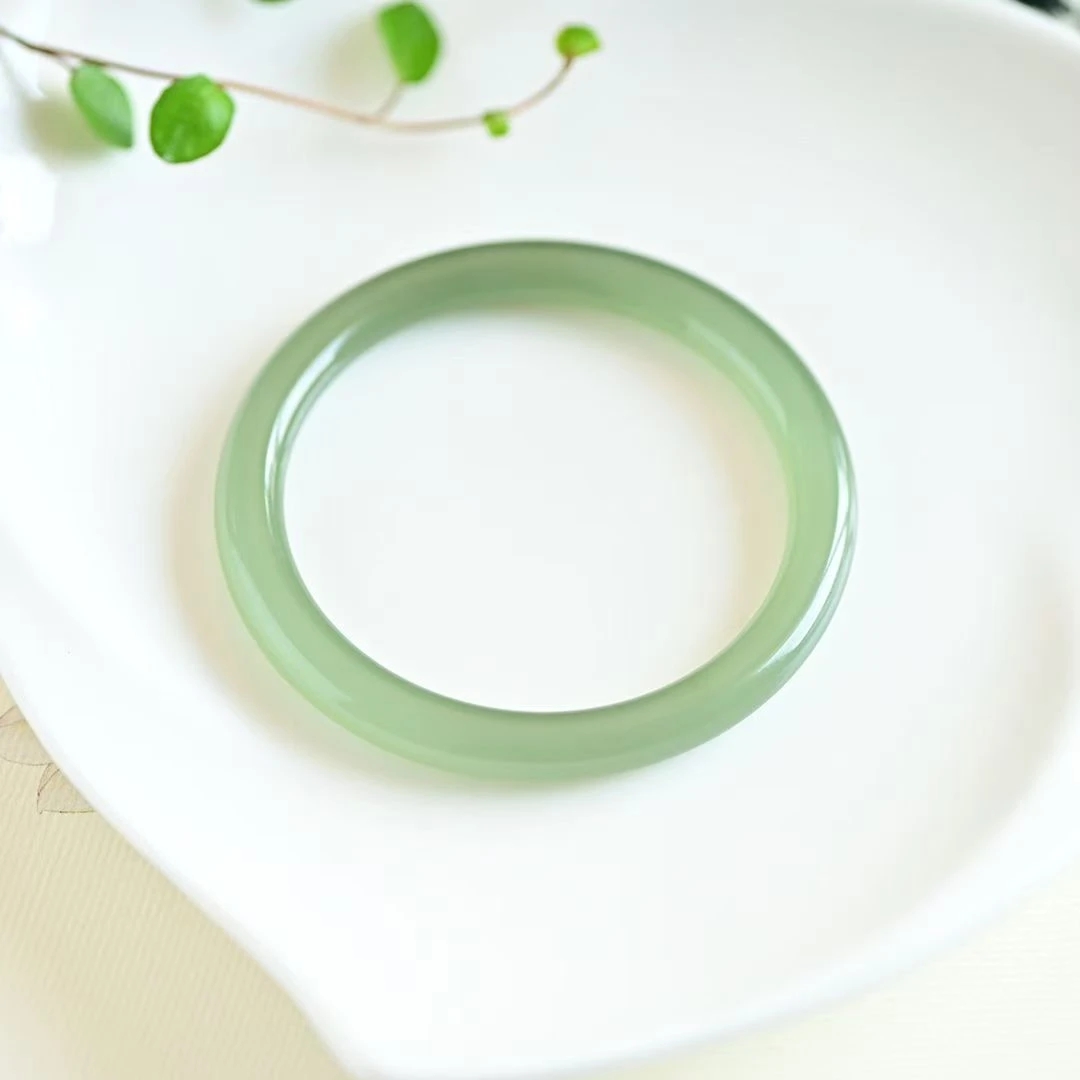 A17和田玉青提叮当手镯