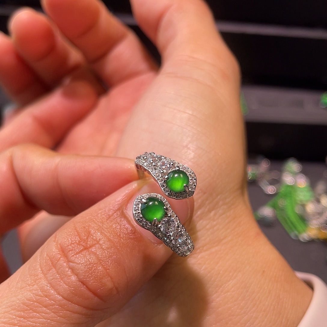 手***#定制翡翠未镶嵌戒指