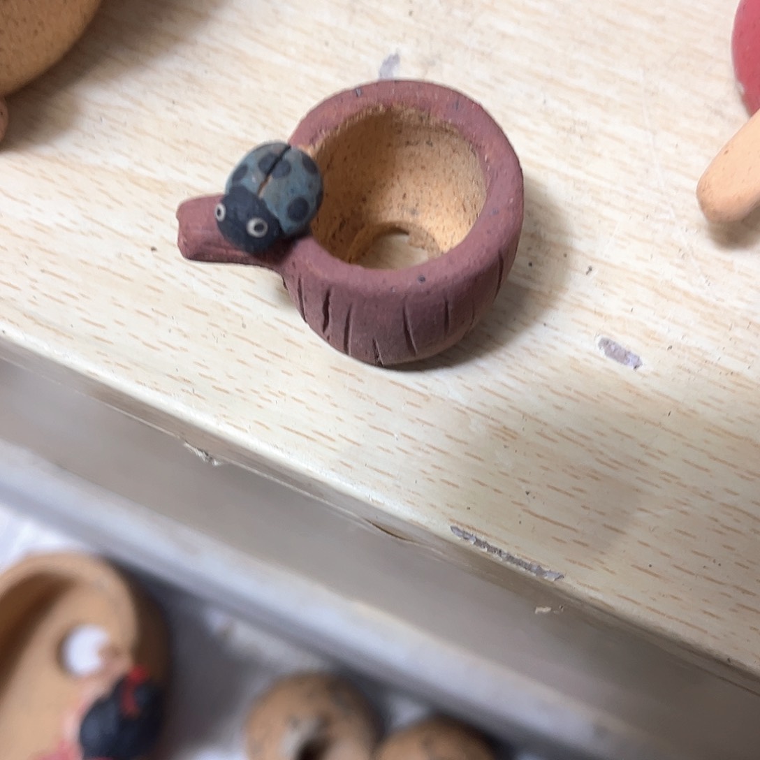 泥塑古镇炻陶花盆