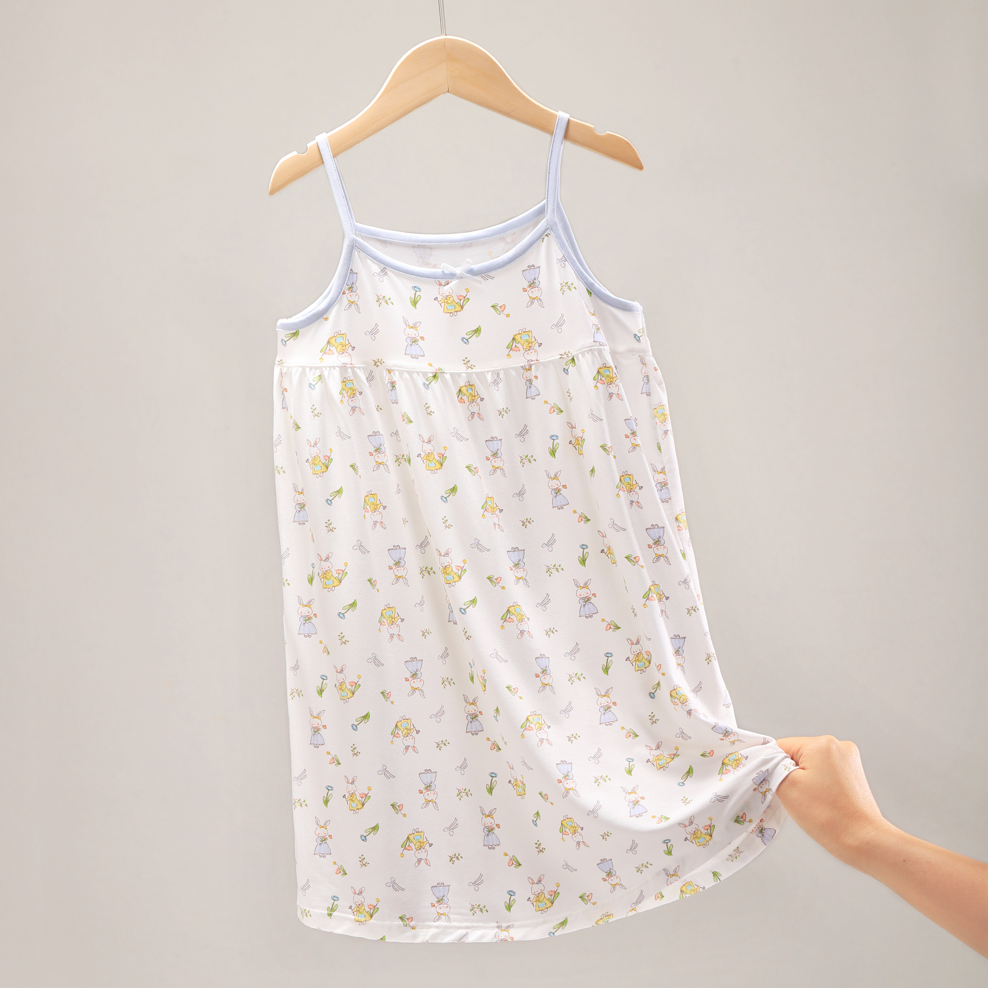 女童睡裙夏款儿童睡衣宝宝莫代尔裙子女孩大童薄款家居公主裙8621