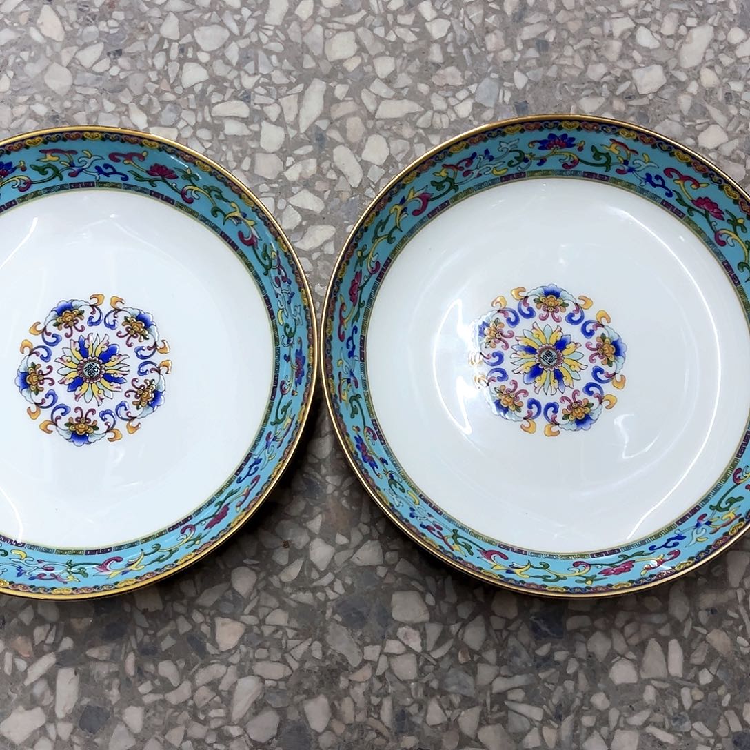 瓷君*兰7英寸2个