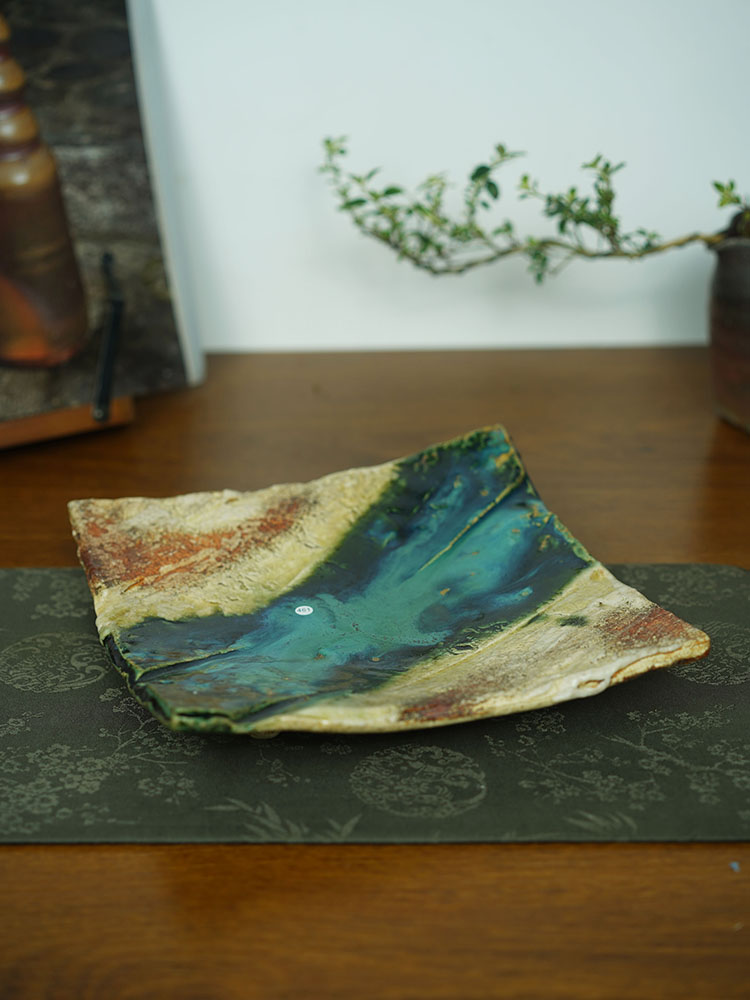 伊禾集物 日本伊贺烧手工匠人 新学 大盘 餐具 茶盘 零配 461#