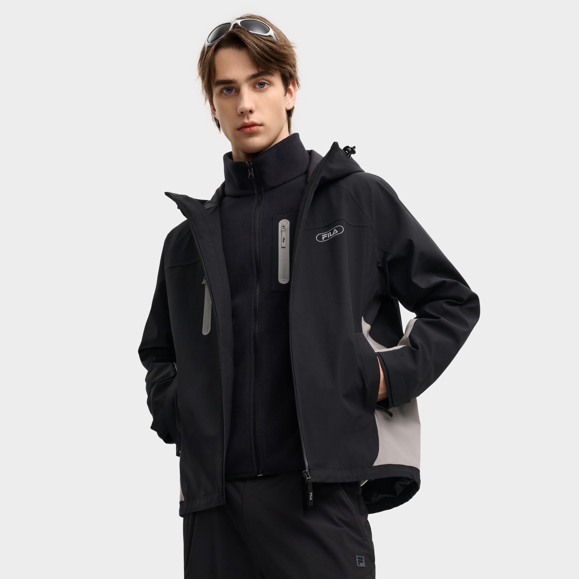 Fila/斐乐男【两件套上衣】秋冬新挺括耐磨户外梭织外套F11M549702F