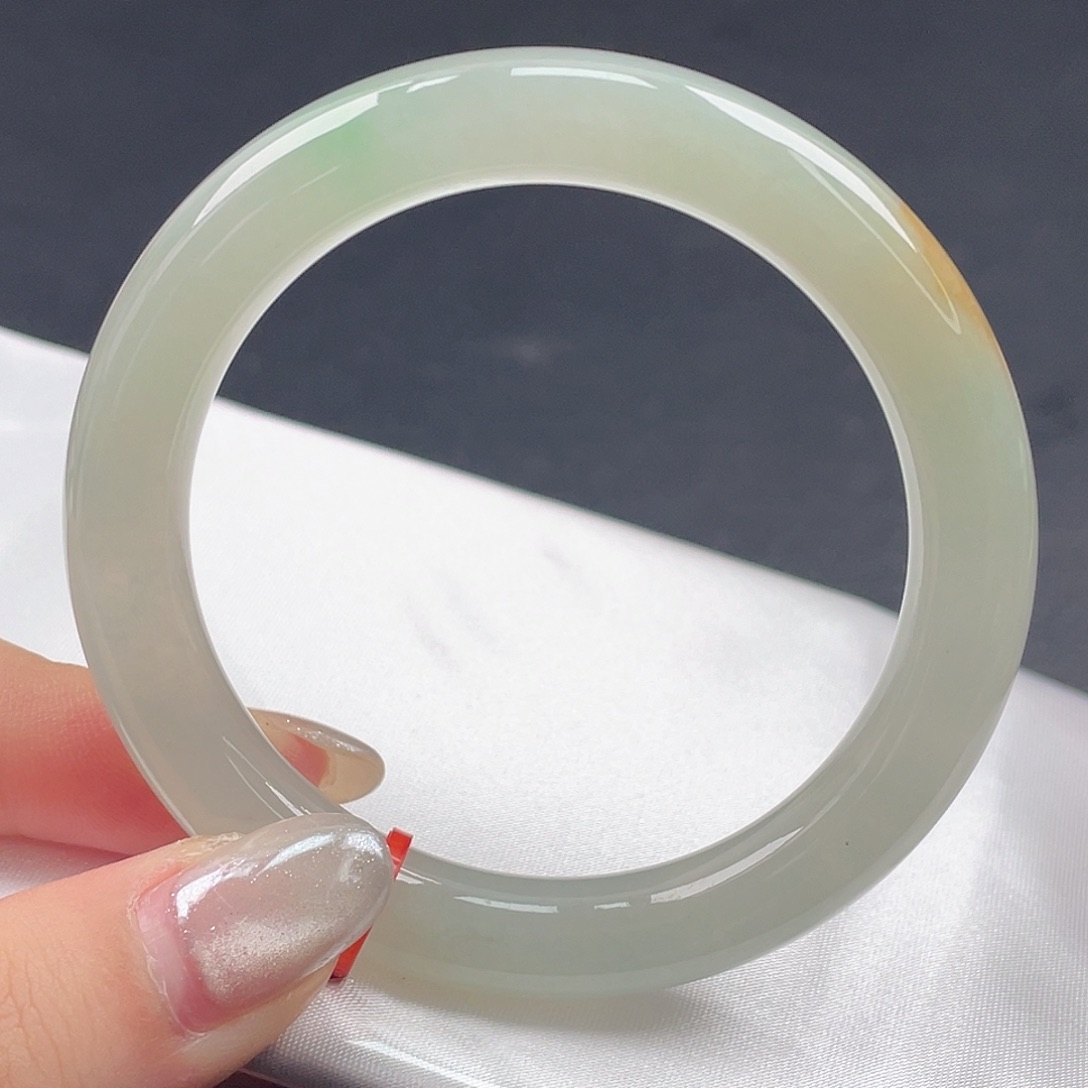 翡翠未镶嵌手镯53圆条