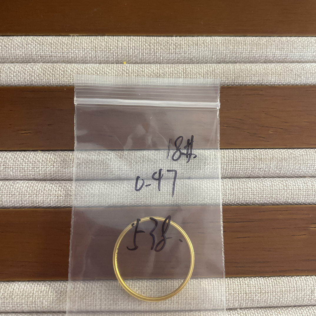 克重0.47 18号 碎冰冰戒指 足金999