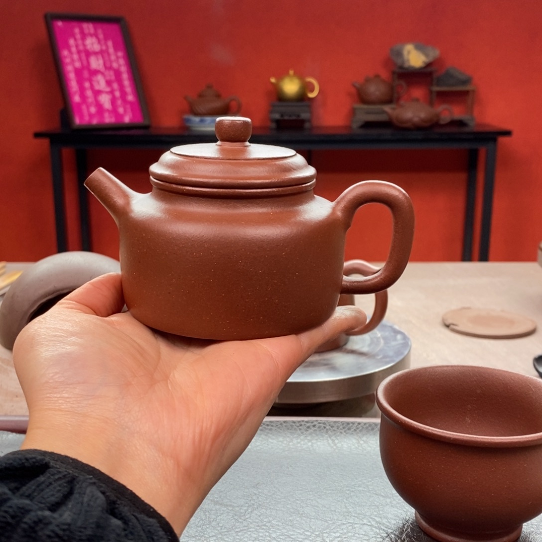 紫砂茶壶底槽清德钟220cc全手➕底槽清杯子