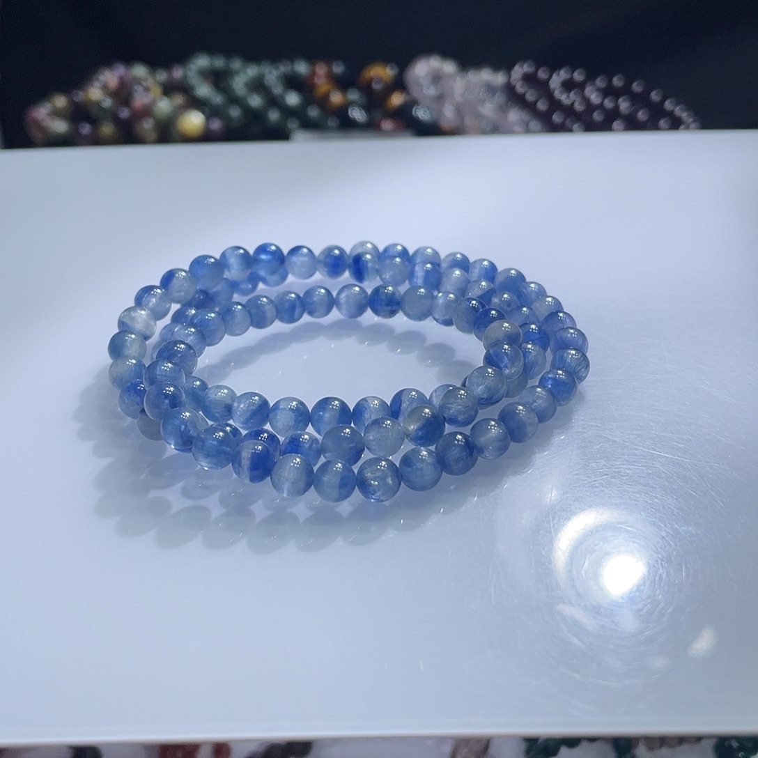 手链未镶嵌水晶蓝晶多圈6m155元