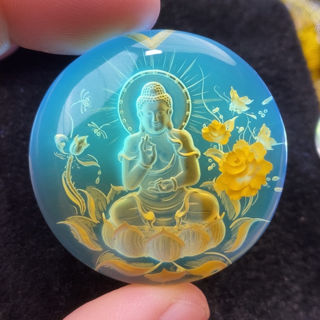 蓝珀未镶嵌吊坠(不含链)