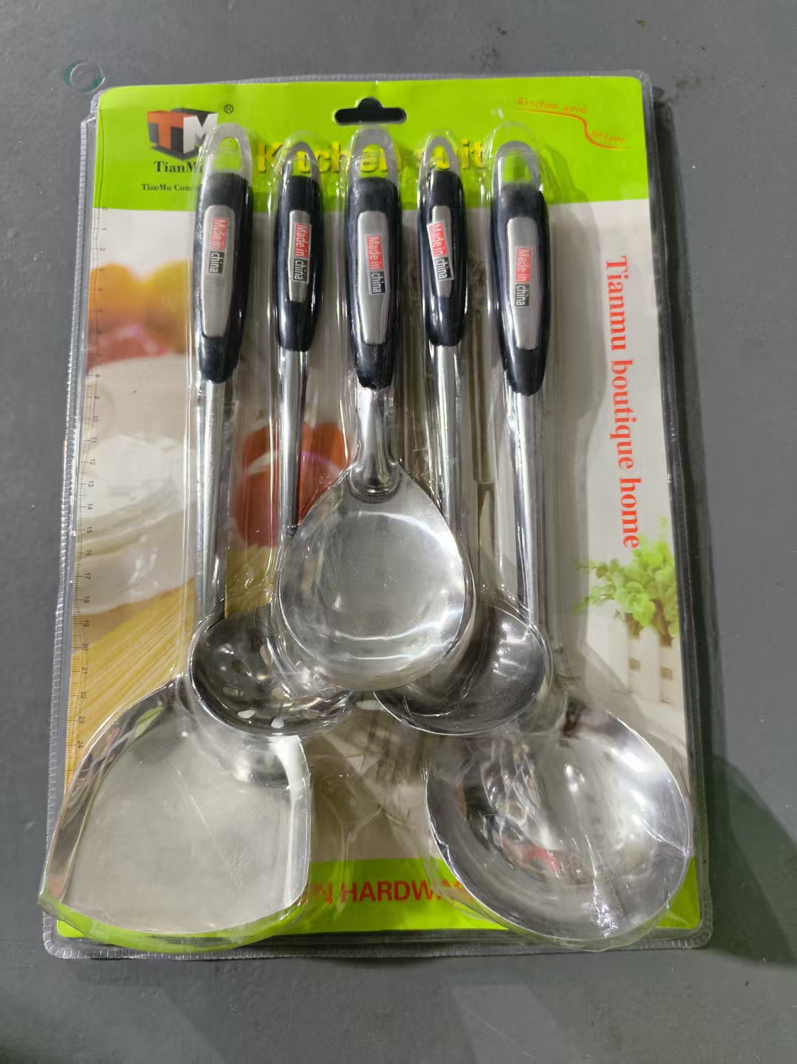 五件套不锈钢汤勺漏勺套装防烫锅铲炒菜铲子煎铲子粥勺子厨具