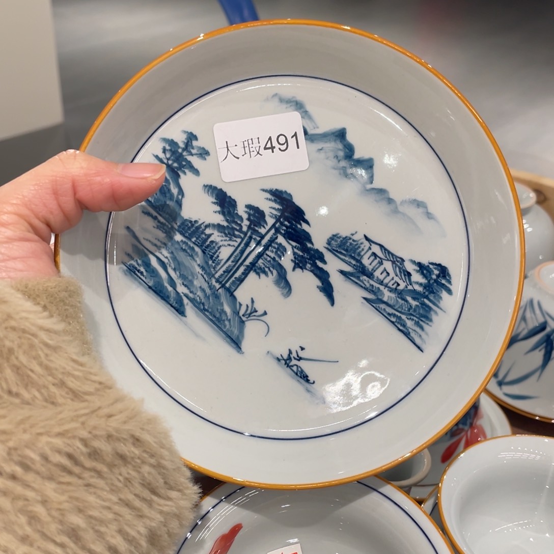 有瑕釉下彩纯手绘