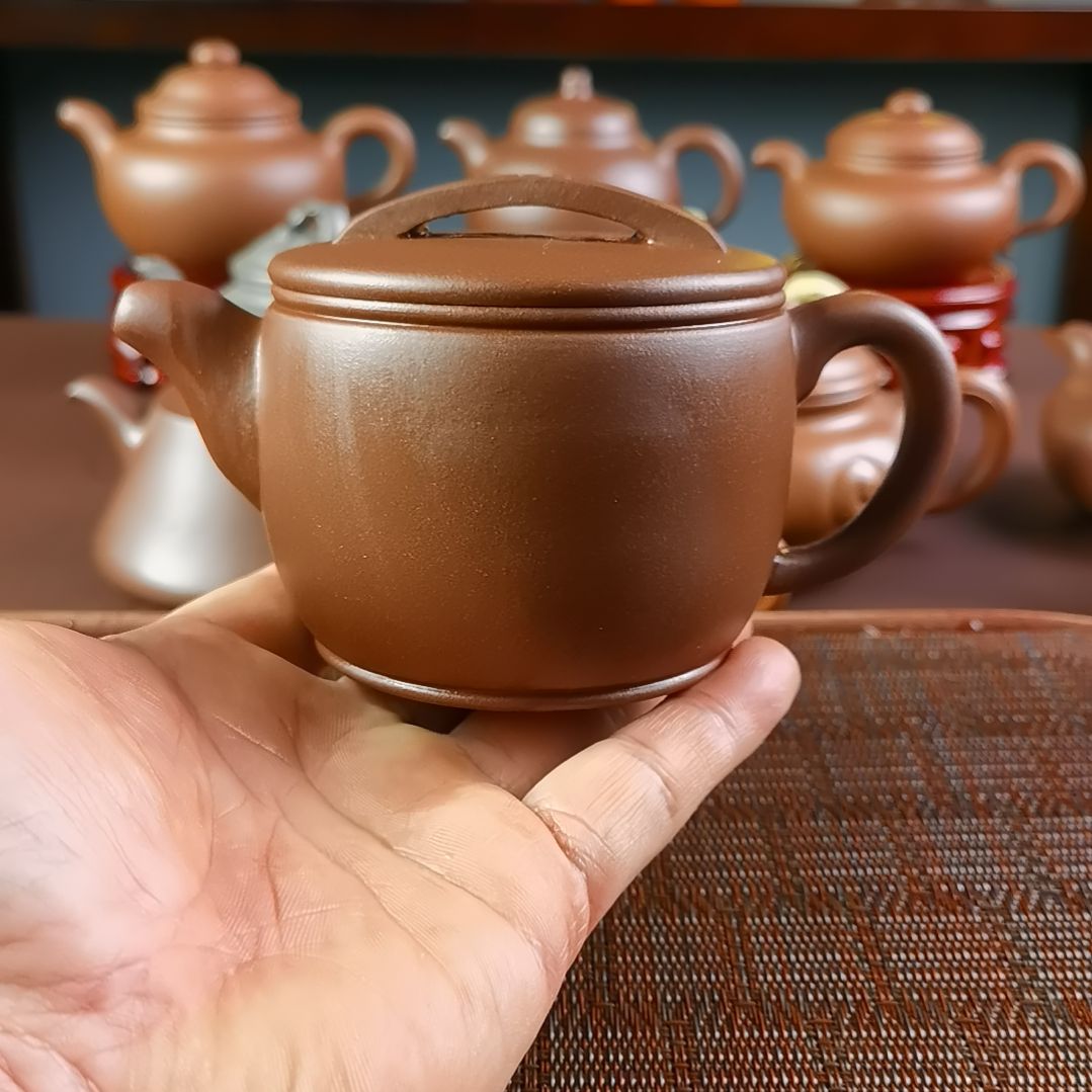 紫砂茶壶深井紫泥大韵汉瓦300CC