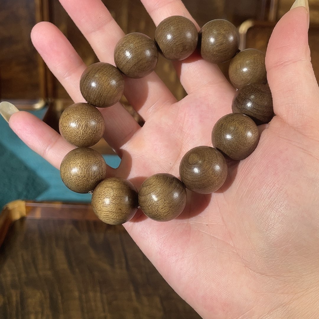 十字绣金丝楠木手串