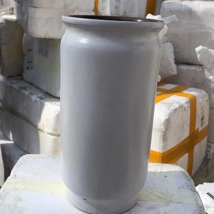 红陶白直口径15高度31