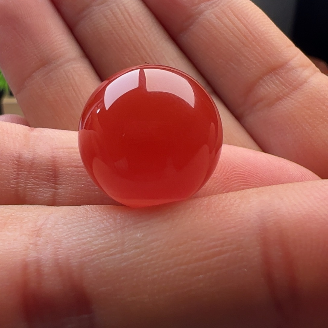 南红玛瑙圆珠17未镶嵌J*倪